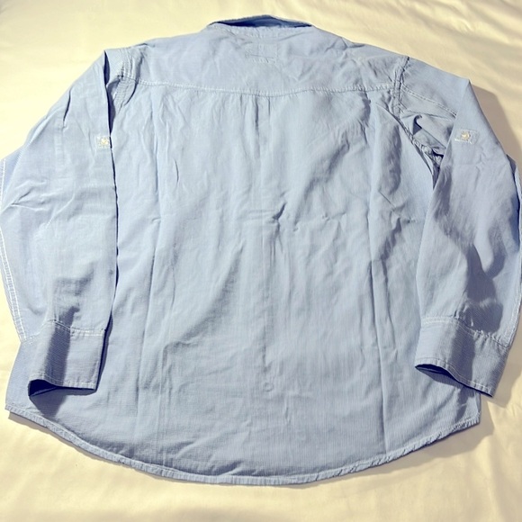 Paper Denim & Cloth Checkered Button Tab Sleeve Button Down Shirt - Picture 2 of 6